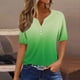thumbnail image 2 of Mujeres de Algodón de Verano Tops de Color Sólido Casual Mediano de Manga Corta de Cuello Redondo, Camisa Ligera de Algodón de Imitación, 2 of 5