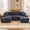 Gray, variant on MOONMISS Small Modular Sectional Sofa with Movable Chaise and Ottoman,U-Shaped Boneless Cloud Couch for Living Room Apartment,Black(Right Facing Chaise)