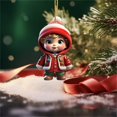 thumbnail image 4 of SUNSIOM Car Rearview Mirror Charms Cute Santa Snowman Hanging Decorations Small Christmas Tree Ornaments, 4 of 5