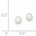 thumbnail image 3 of Primal Silver Sterling Silver Rhodium-plated 4-5mm White Freshwater Cultured Button Pearl Stud Earrings, 3 of 5