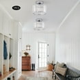 thumbnail image 2 of Modern Round Chandelier LED Ceiling Light Pendant Lamp Crystal Fixture Kitchen, 2 of 19