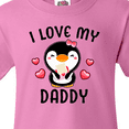 thumbnail image 4 of Inktastic I Love My Daddy with Cute Penguin and Hearts Youth T-Shirt, 4 of 5