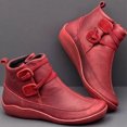 thumbnail image 1 of Botas Mujer Botas De Moda Con Cordones Trabajo Acogedor Bota De Senderismo Transpirable (38) Rojo Likrtyny Tenis De Mujer Tenis De Hombre, 1 of 5