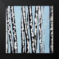 thumbnail image 2 of Atelier B Art Studio 15x15 Black Modern Framed Museum Art Print Titled - PASTEL BIRCHES, 2 of 5
