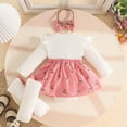 thumbnail image 3 of Infant Girls Ensemble Floral Long Sleeve Refined Sport Vintage for Girls Soft Skirt Fairy Lightweight Dress Set, 3 of 3