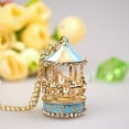 thumbnail image 4 of Jiaroswwei Sweet Enamel Carousel Merry Go Round Horse Charm Pendant Sweater Chain Necklace, 4 of 6