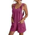 thumbnail image 1 of Polyester Pure Salopettes Léger Cool Style Pantalon Jambe Droite en Vrac Tous Match Combinaison, 1 of 5