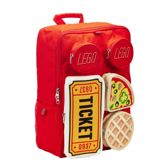 Mochila LEGO Brick Tile roja para lo esencial en la escuela y el trabajo