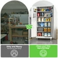thumbnail image 6 of Aobabo Metal Storage Cabinet with Wheels & Pegboards,Office Storage Cabinet with Lock & Shelves,71H''*32''W*16''D Steel Garage Cabinet for Office Home,White Required-Assembly, 6 of 10
