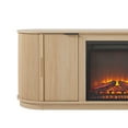 thumbnail image 6 of Walker Edison Modern Reeded 60” Fireplace TV Stand - Coastal Oak, 6 of 18