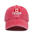 thumbnail image 1 of WEIYLL Men Baseball Caps Canada Maple Leaf Wash Vintage Print Daddy Daily Visors Hat, 1 of 2