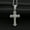 Silver Color, variant on Hip Hop Bling Iced Out 14K Yellow Gold Cross Pendants Necklace for Men Rapper Jewelry Golden Silver Color