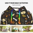thumbnail image 4 of Lsque Bones And Leaves Pattern Casual Women's Hoodie,Hooded Sweatshirt with Kangaroo Pocket,Pullover Hoodie with Eye-catching Drawstrings-X-Large, 4 of 7
