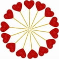 thumbnail image 2 of Glitter Heart Cupcake Toppers, 50Pcs Love Valentine's Day Food Picks Cake Decorations for Wedding Bridal Birthday Party Baby Shower, 2 of 8