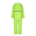 thumbnail image 4 of Kabnic Striped Reflective Rain Suits for Women - Waterproof Hooded Jacket & Pants Set, Safety Outdoor Work Raincoat, Lightweight & Durable, Green, 4 of 6
