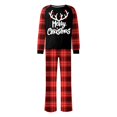 thumbnail image 2 of Christmas Family Pajamas Matching Sets, Merry Christmas Family Pjs Xmas Long Sleeved Top and Pants Family Set Parent Checkered Pjs Xmas, Pajamas for Family Couples Women Men, 2 of 4