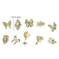 thumbnail image 6 of Pink Season 10Pcs Nail Ornament Shining Easy Paste Three-dimensional DIY Sparkling Planet Pendant Carrot Ring Bow Nail Charm Nail Salon Supply, 6 of 8