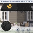 thumbnail image 4 of Ktaxon 9.8 x 4.9 Ft Retractable Patio Awning, Adjustable Polyester UV50 Sun Shade Shelter,  Water-Resistant and No Drilling Required Awning Canopy  for Deck, Balcony - Black, 4 of 10