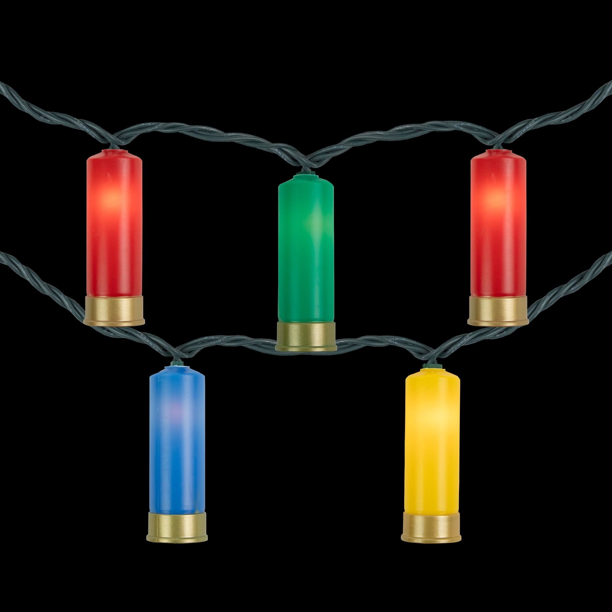 Northlight Faux Shotgun Shell Patio Light Set - Multi-Color - 7.5