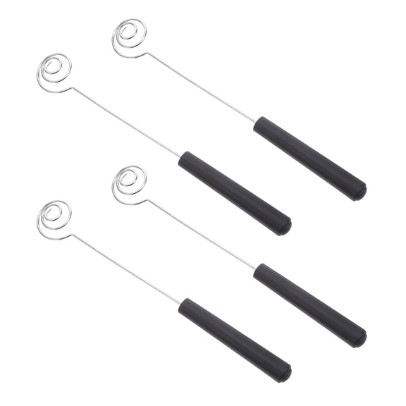 TEHAUX 4Pcs Stainless Steel Chocolate Fondue Forks with Spiral Design for Baking and Party Desserts