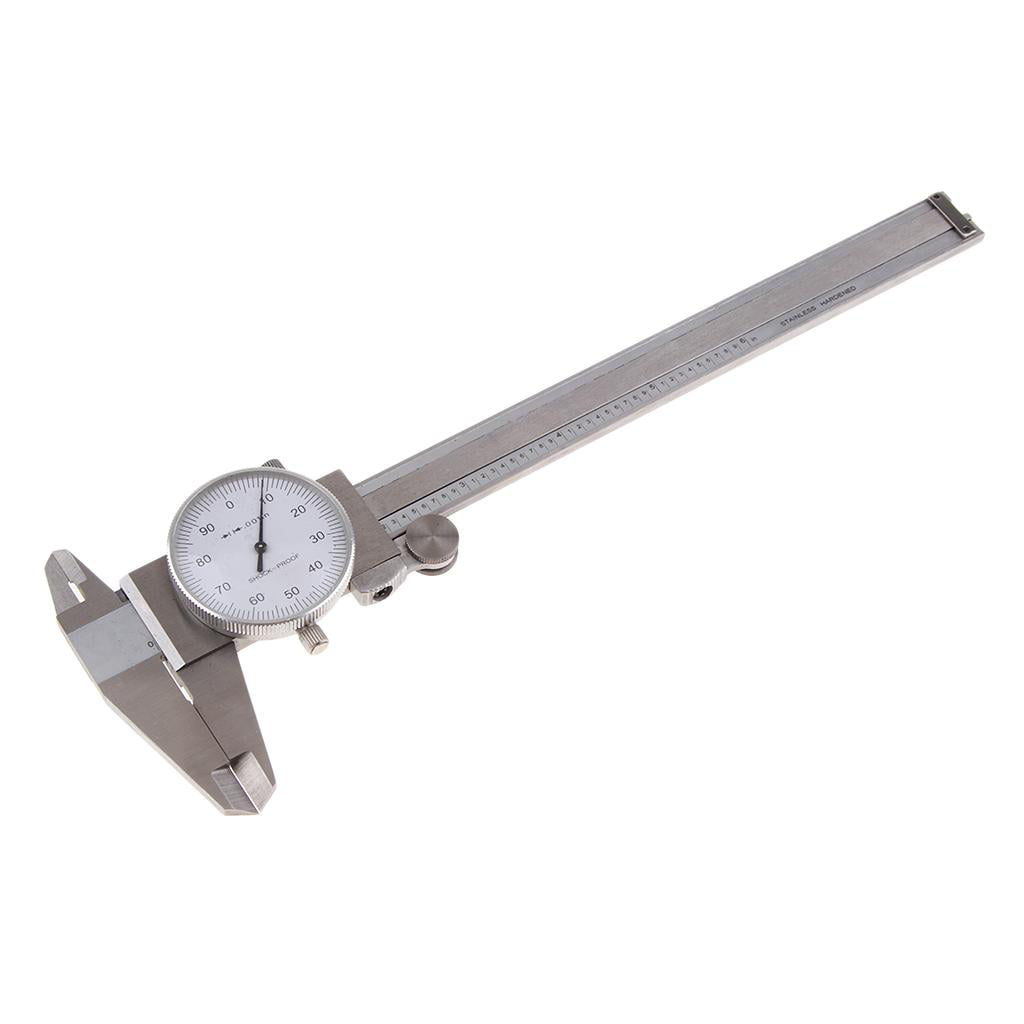Stainless Steel Dial Caliper Vernier Gauge Micrometer Measure 0-6inch,Silver 