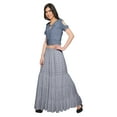 thumbnail image 2 of Moomaya Printed Two Piece Flared Skirt And Crop Top Rayon Ethnic Set For Girls, 2 of 6
