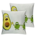 thumbnail image 2 of Acheng Avocado Pillows Cute Fruit Avocado,Cartoon Avocado Pillows, Suitable for All Season Pillow Case for Room Bedroom Sofa Chair,2 Pcs White, 2 of 6