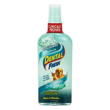 Dental Fresh Original Dental Spray for Dogs & Cats, 4 oz – Freshens Breath, Supports Oral Health