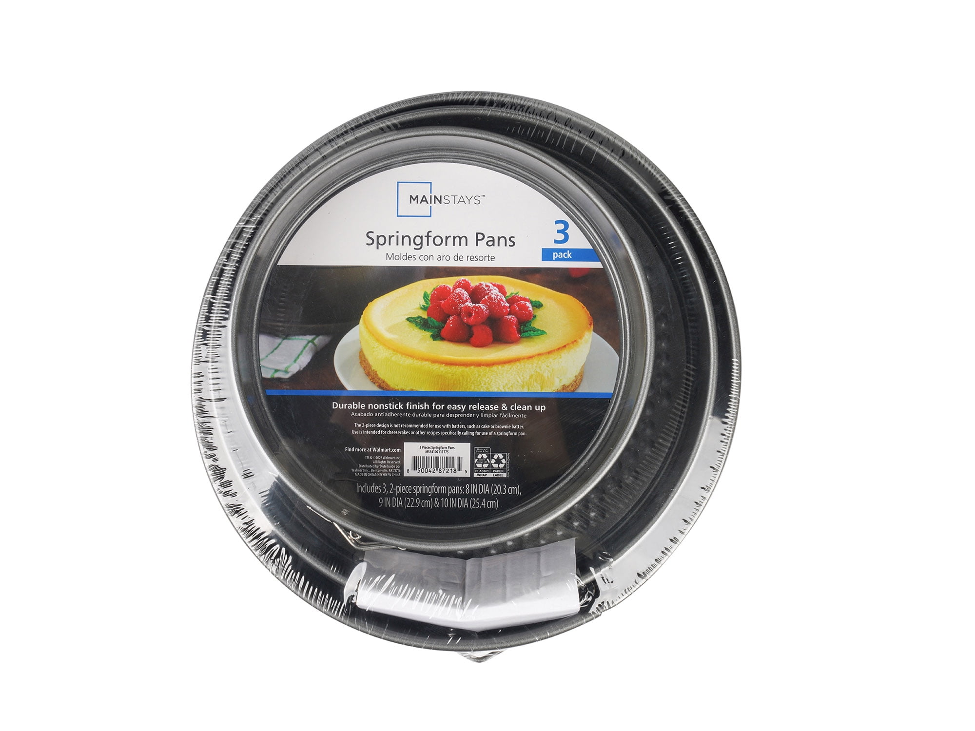 Mainstays, 6", 8", 10" Round Nonstick Carbon Steel Springform Cake Pans