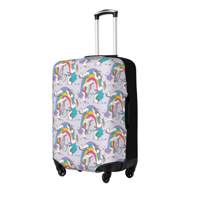 Fotbe Unicorn DoingYoga Funda Protectora para Equipaje, Antirrayones y Resistente a la Suciedad, Compatible con Maletas de 18 a 32 Pulgadas-Medium