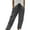 Dark Gray, variant on Cotton and Linen Casual Pants for Womens Plus Size Solid Color Cotton And Linen Shorts With Drawstring Ankle Strap Casual Women's Pants Up to 65% off!