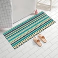 thumbnail image 2 of Blue and Orange Diamond Shaped Geometric Boho Pattern Bathroom Rugs Mat,Non Slip Microfiber Bathroom Rug,Rubber Backing,Soft Bathroom Mats for Bathroom Floor,Tub and Shower,60x24in(150x60cm), 2 of 5