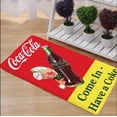 thumbnail image 2 of Coke Coca Cola Rug Mat Floor Door Home Flannel entrance carpet, 2 of 3
