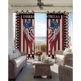 thumbnail image 6 of Independence Day Kitchen Curtains Red Blue U.S Flag Wings Stripes Plaid Cafe Short Curtains for Bathroom Blackout Window Curtain Small Window Treatment Drapes for Bedroom Living Room 27.5"x39"x2, 6 of 9