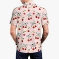 thumbnail image 2 of Polo Shirts for Men - Cute Red Berry Bow Tie Classic Mens Polo Shirts Casual Short Sleeve Button Down Mens Golf Polo Shirts, 2 of 7