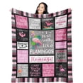 thumbnail image 1 of Manta Mcurore Flamingo Gifts 125x100 cm para mujer, color rosa, 1 of 7