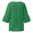 thumbnail image 4 of Timegard 2pc Plus Size Tops for Women 3/4 Sleeve Lightweight Blouse Spring Casual Loose Tops Solid Color, 4 of 7