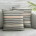 thumbnail image 3 of COMIO  Striped Pillowcases  White and Grey Stripes Pattern Printed Pillow Covers with Envelope Closure(Pillows are not Included), 3 of 5