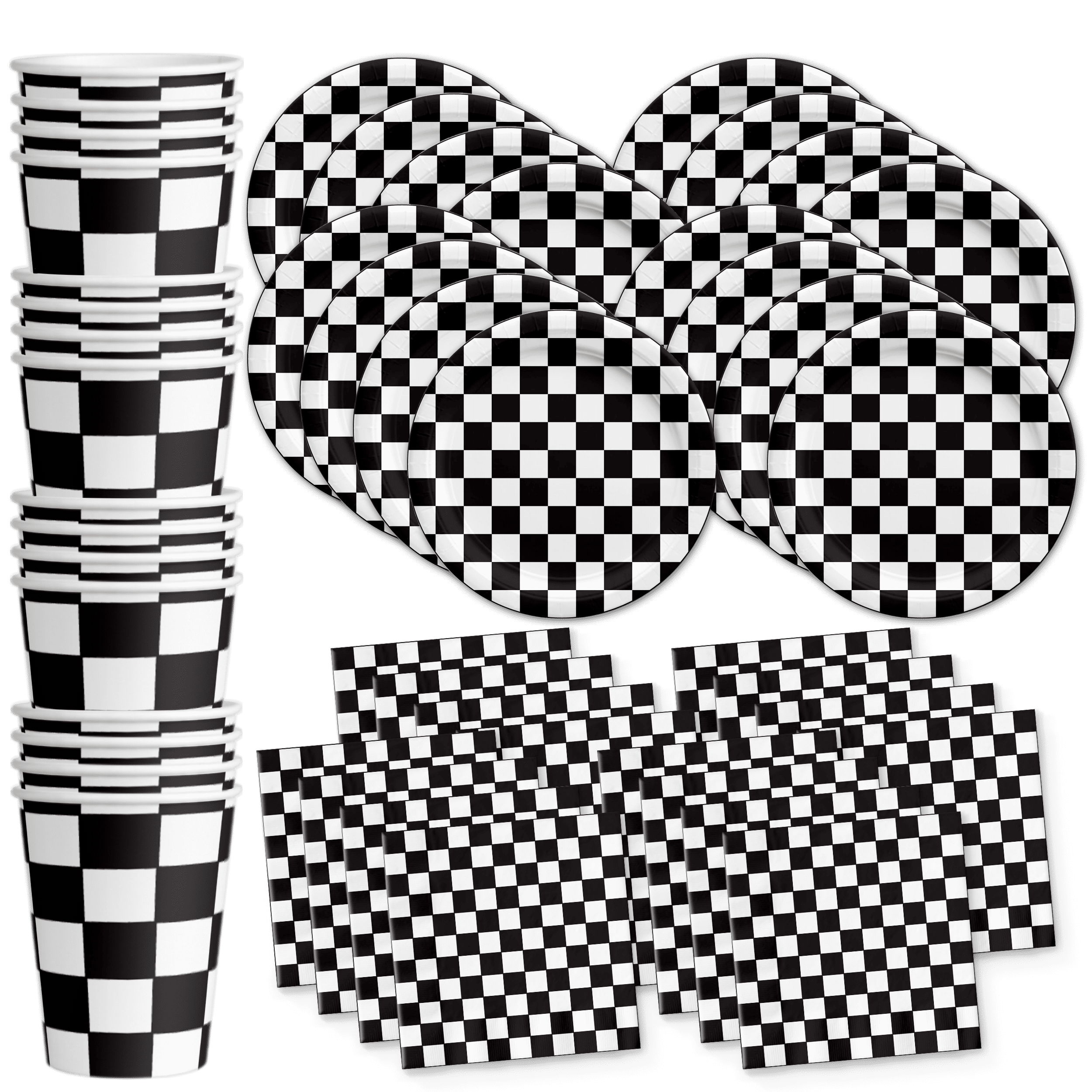 Checkered Flag Party Supplies Black and White Checkered Party