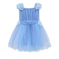 thumbnail image 2 of HWJAD Princess Dress for Toddler Girls Puff Short Sleeve Birthday Party Dresses for 2-7Y Kids Girl, 2 of 8