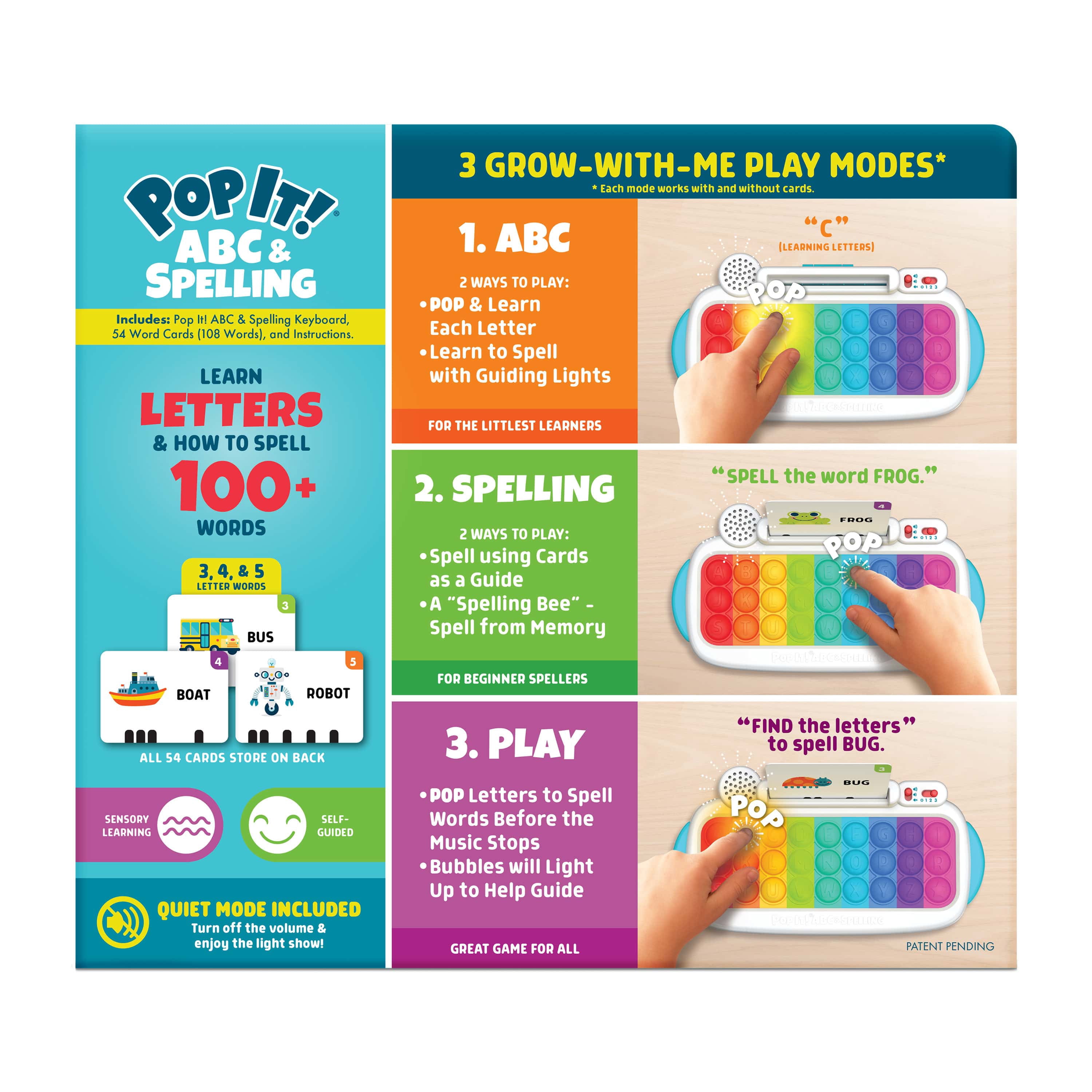 Chuckle & Roar ABC Spelling Pop Keyboard for Children Ages -2-6+ by Buffalo Games