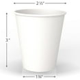 thumbnail image 2 of Highcool 50-Count 6 Oz White Paper Cups—Multipurpose Cups for Hot and Cold Drinks, Ideal for Coffee, Tea, and Bathroom Use, 2 of 7