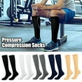 thumbnail image 2 of 3 Paires de Chaussettes de Compression à Pression Soutien des Jambes Chaussettes de Compression Extensibles Kn, 2 of 8