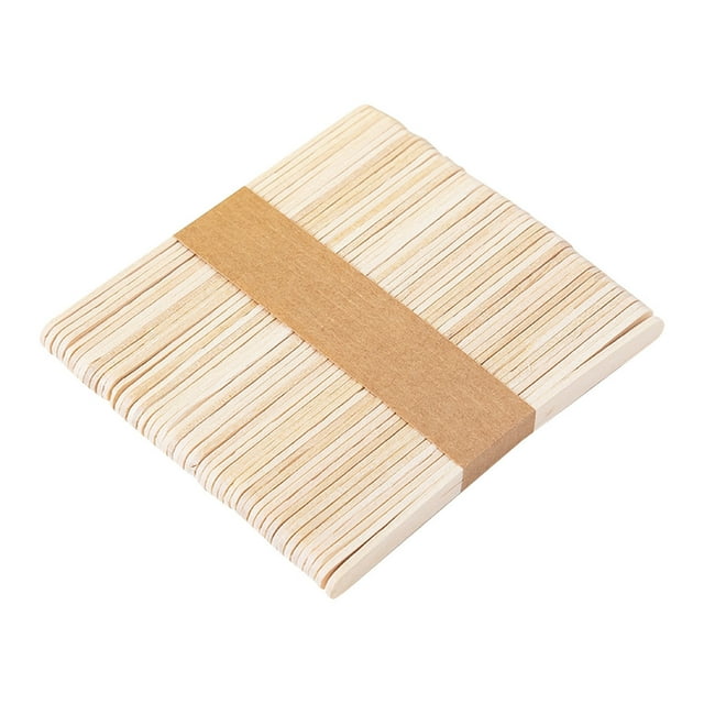 Natural Birch Ice Sticks for DIY Handmade Lollipop Craft Sticks for Desserts Food Prep and Party Decorations Kitchen Utensils 50PCS