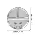 thumbnail image 1 of Stainless Steel Divided Western Food Plate Pasta Dish Salad Barbecue Plate Stackable Breakfast Plate Kitchen Tableware Style C, 1 of 6