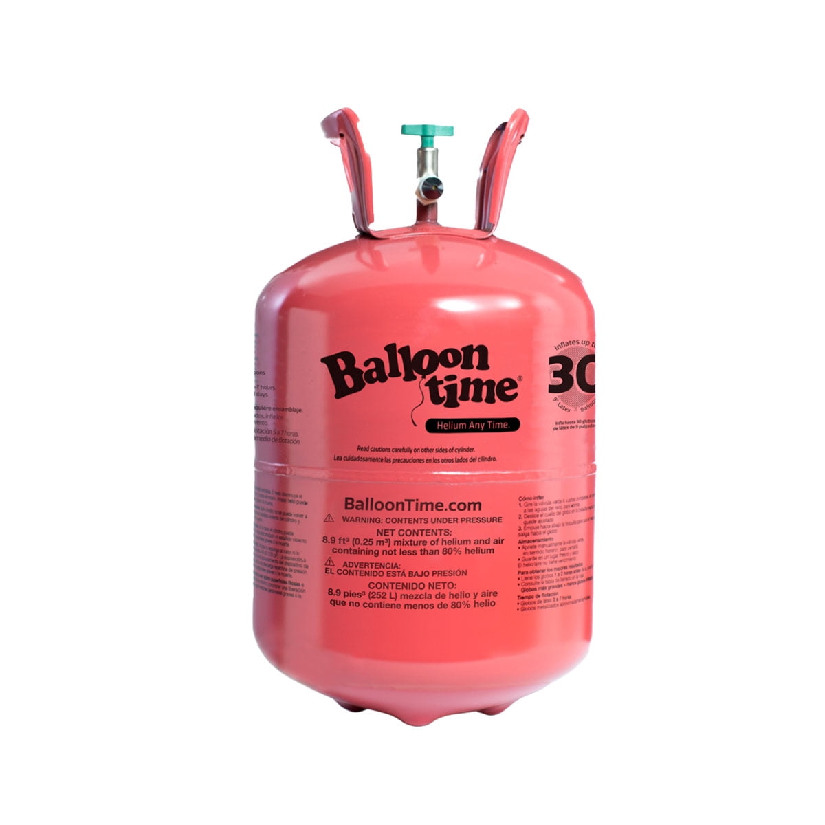 Balloon Time Medium Helium Tank Kit – Portable Helium Balloon Tank with Ribbon and Balloons