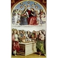 thumbnail image 2 of Raphael 13x18 White Modern Wood Framed Museum Art Print Titled - Coronation of The Virgin, 2 of 4