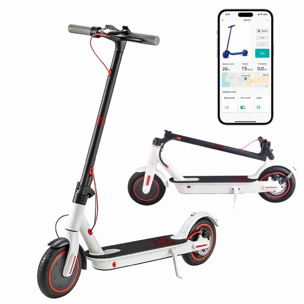 Scooter Eléctrico X-Rush X700 Pro Plegable Blanco, Motor 500W, 25 km/h, Batería de Larga Duración, Pantalla LCD y Luces LED