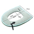 thumbnail image 4 of Monstrate Cubierta de inodoro de terciopelo de cuero cálido de gato de dibujos animados, almohadilla de tapa de asiento, alfombrilla de invierno de baño Juegos de accesorios de baño Verde Monstrate JJ17950-04B, 4 of 5