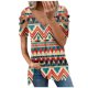 thumbnail image 1 of Blusa de manga corta con cuello en V y cremallera suelta para mujer OAVQHLG3B Store lin121212, 1 of 3